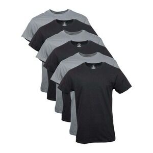 George Mens Crewneck Tee 6-Pack Tag Free Long Length Assorted Size S (34-36)